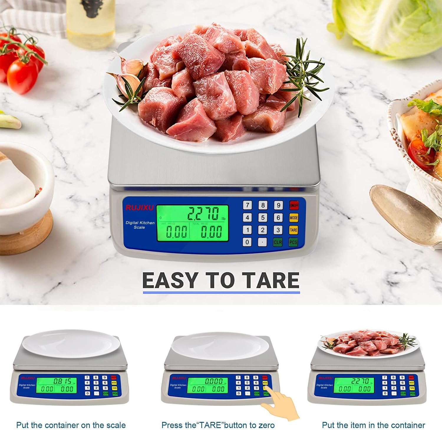 Thumbnail 6 de Large Digital Kitchen Scale 30KG for Baking 🍽