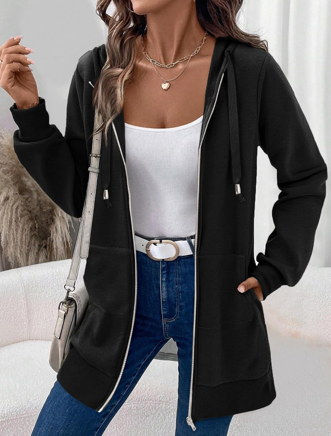 Thumbnail 4 de Zeagoo Long Zip-Up Tunic Hoodie 2024