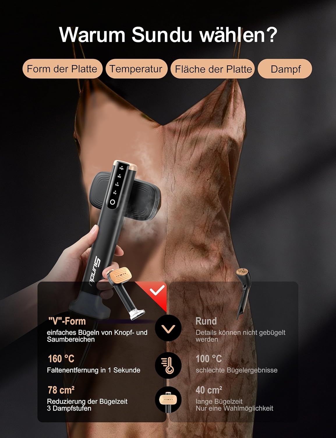 Thumbnail 5 de Sundu Dampfglätter Reisebügeleisen 280 ml