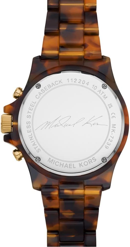 Thumbnail 3 de Michael Kors Montre Everest pour Femme – Chronographe Quartz, boîtier 42 mm et bracelet Acétate tortue