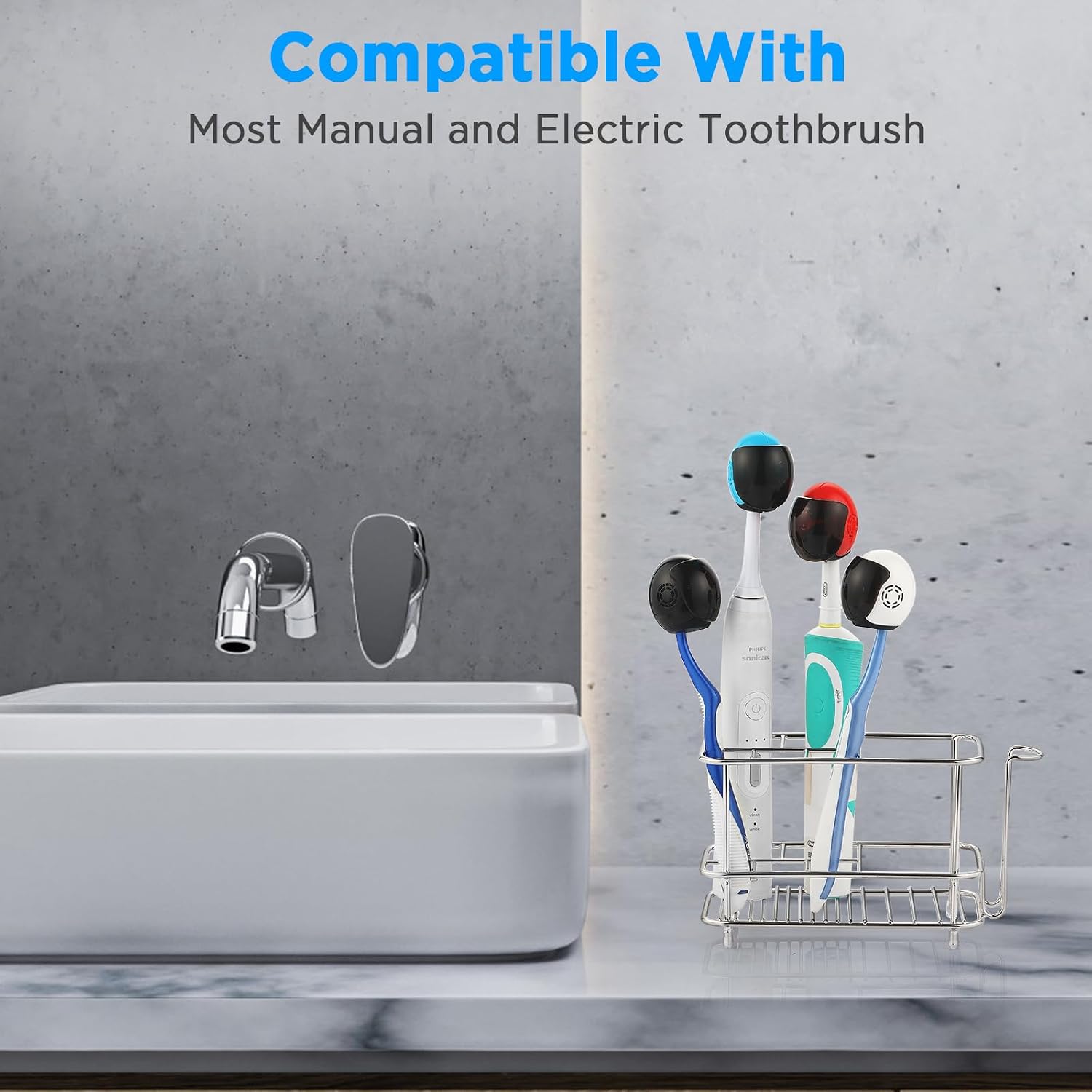 Thumbnail 6 de Frekare Toothbrush Covers Caps – 4-Pack helmet-style covers for most manual and electric toothbrushes