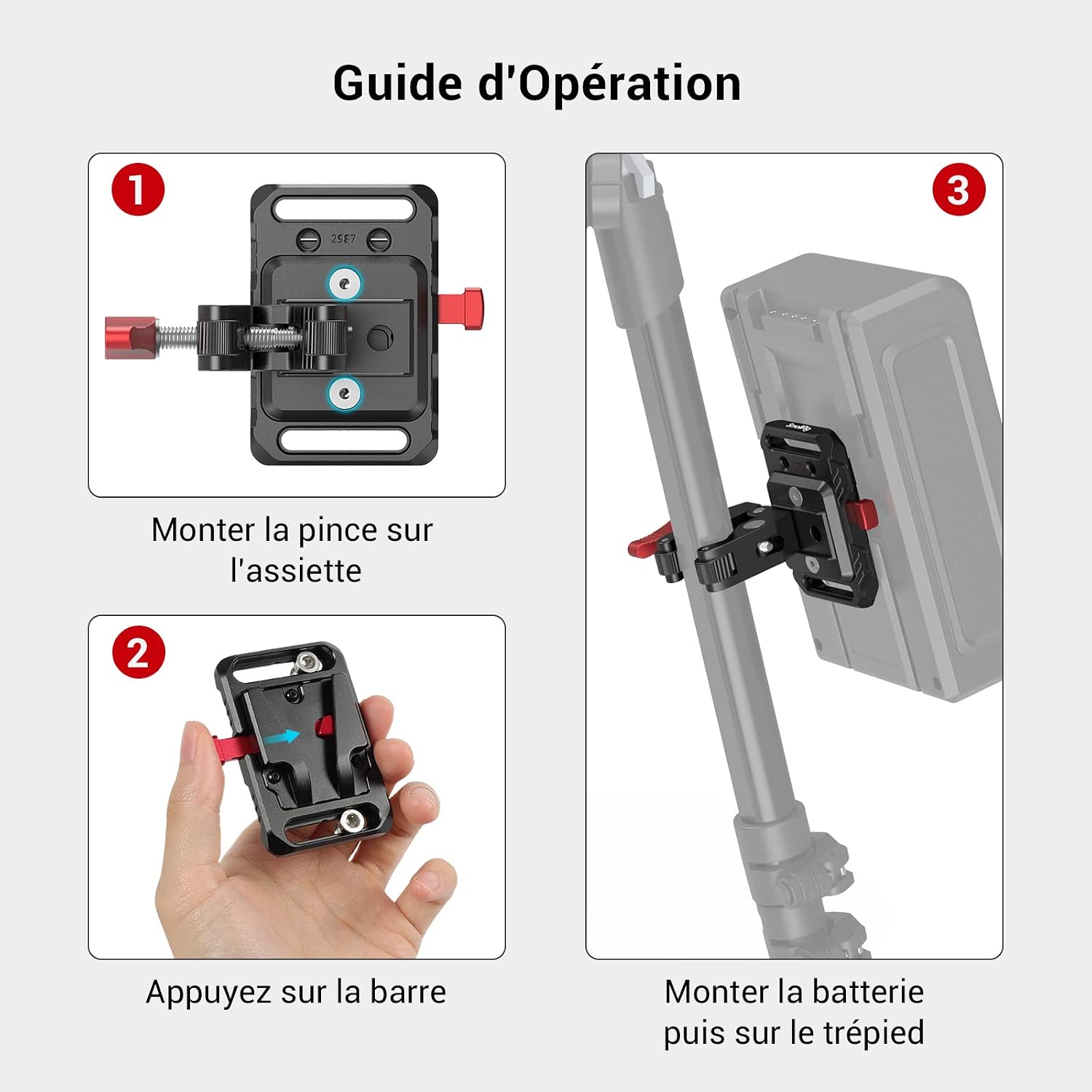 Thumbnail 5 de SMALLRIG 2989 plaque batterie V 15–30 mm