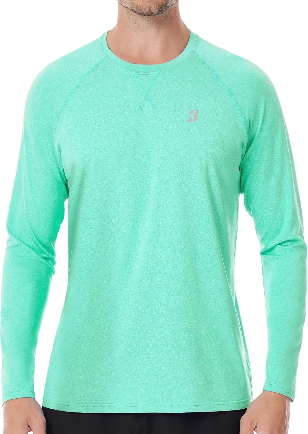 Detalle de Roadbox Men's Long-Sleeve UPF 50+ Swim Shirt, Quick-Dry Rash Guard