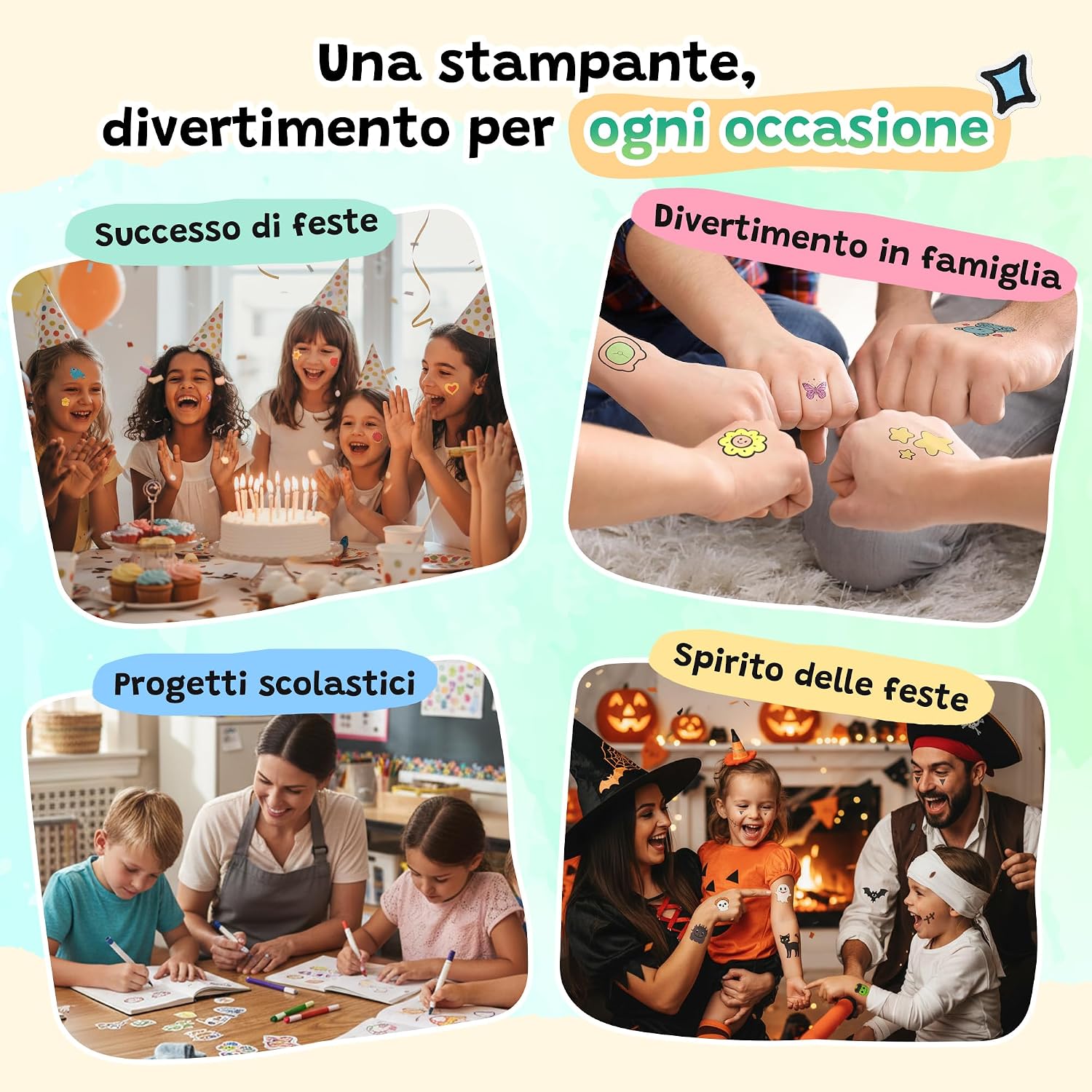 Thumbnail 5 de TATTMUSE Stampante Tatuaggi per Bambini 40 fogli