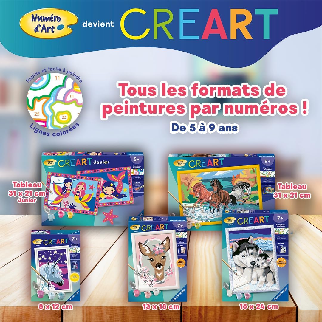 Detalle 1 de Ravensburger CreArt Kids, peinture par numéros 18x24 cm