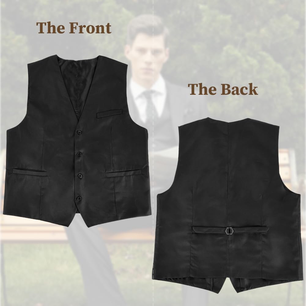 Thumbnail 4 de BSBUY Men's Black Waistcoat