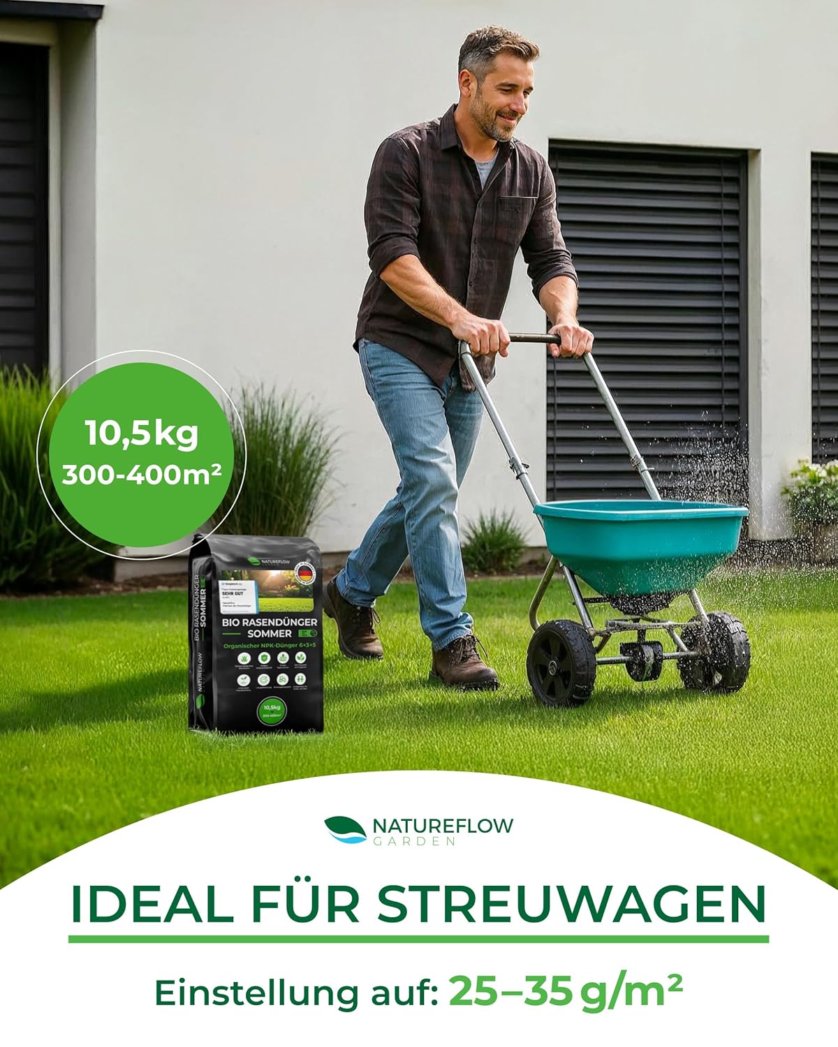 Thumbnail 5 de Bio Rasendünger Sommer 10,5 kg für 400 m²