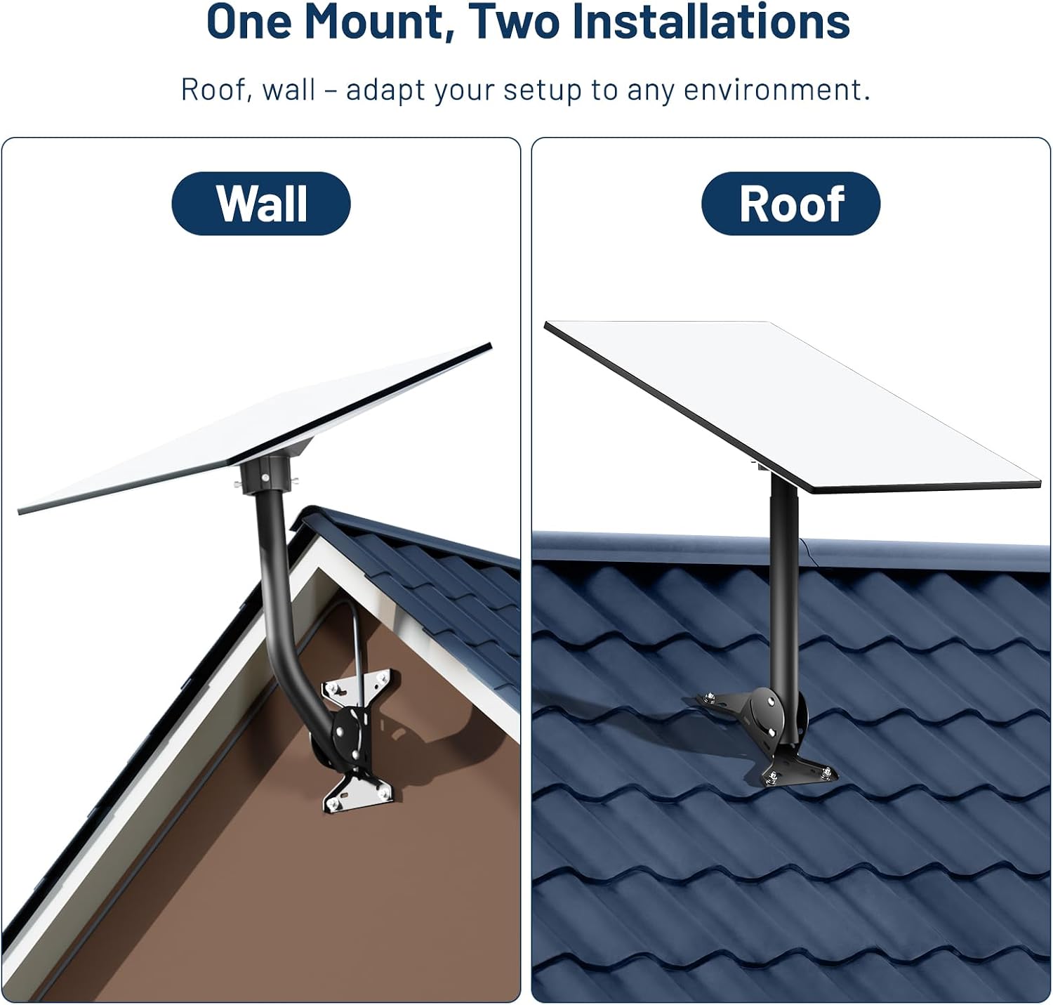 Detalle de Starlink Mount Standard 4/4X Gen 3 Wall Roof Pipe Pole Mounting Kit