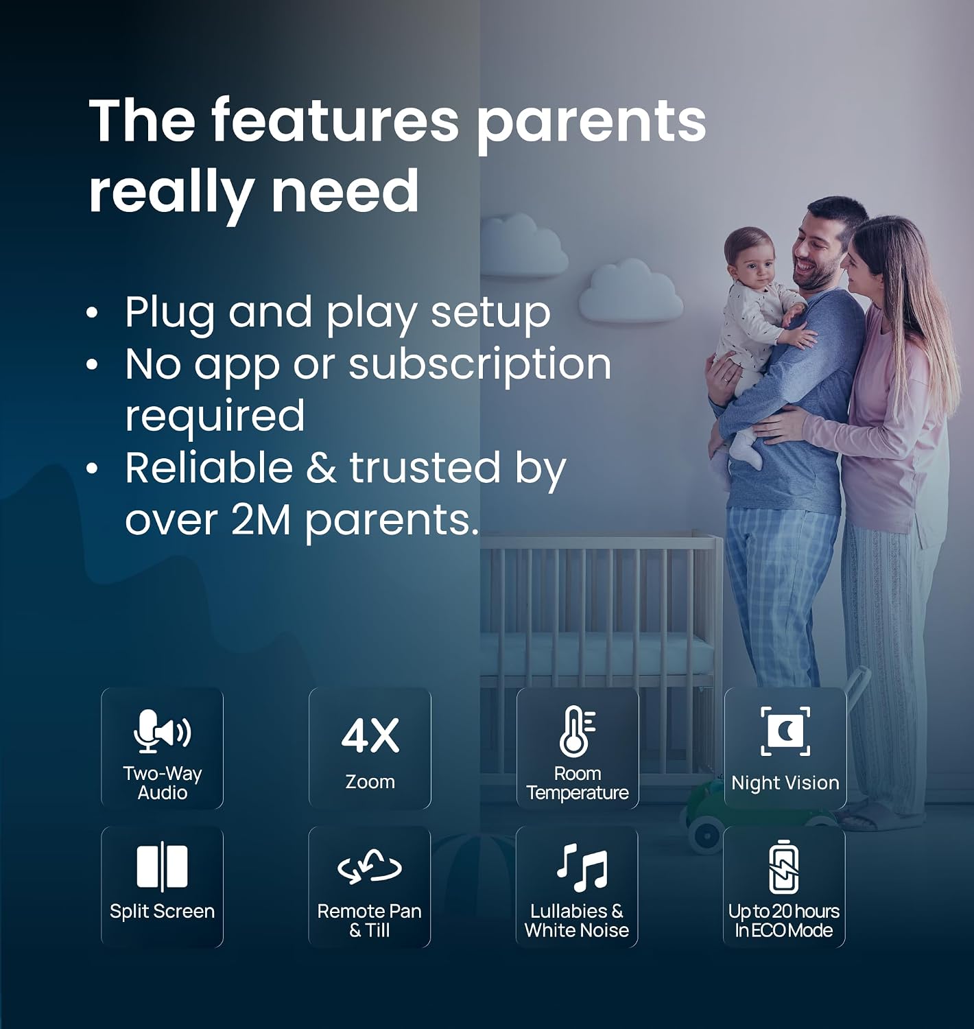 Thumbnail 6 de Babysense Full HD Baby Monitor 5000mAh