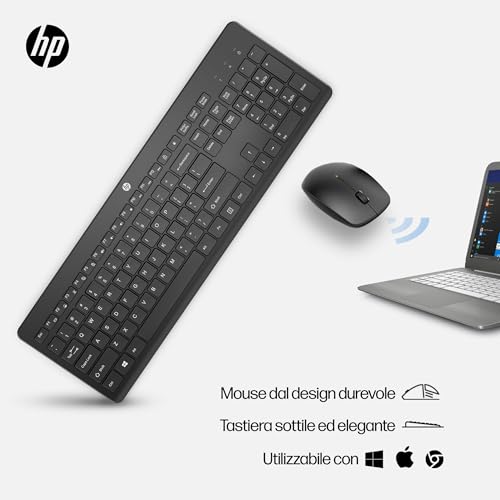 Thumbnail 3 de HP 230 Combo Tastiera e Mouse Wireless: kit affidabile con dongle USB-A a 2,4 GHz