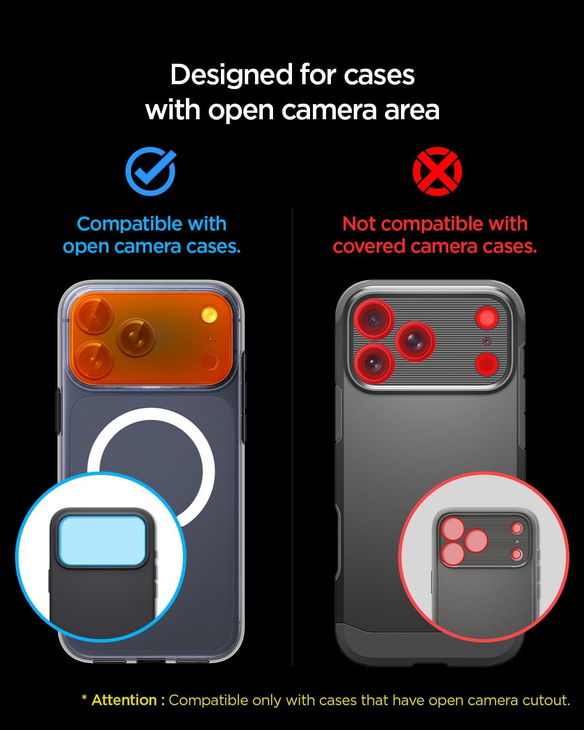 Thumbnail 6 de Protection caméra Spigen Glas.tR EZ Fit Optik Pro XL pour iPhone 17 Pro — verre trempé 9H (kit d’installation)