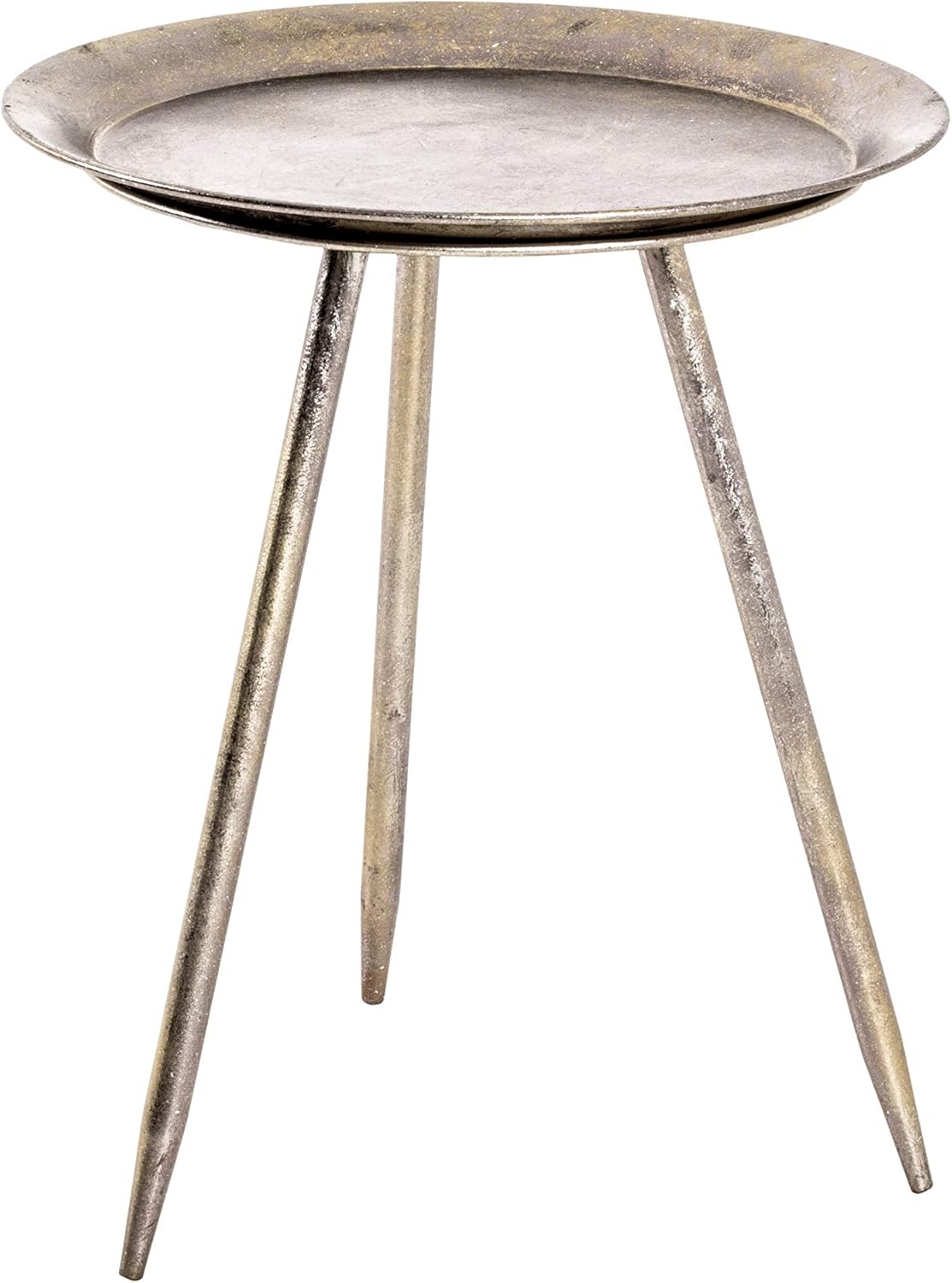 Detalle de HAKU Tavolino bronzo in metallo – Ø 38 cm, altezza 47 cm, stile moderno