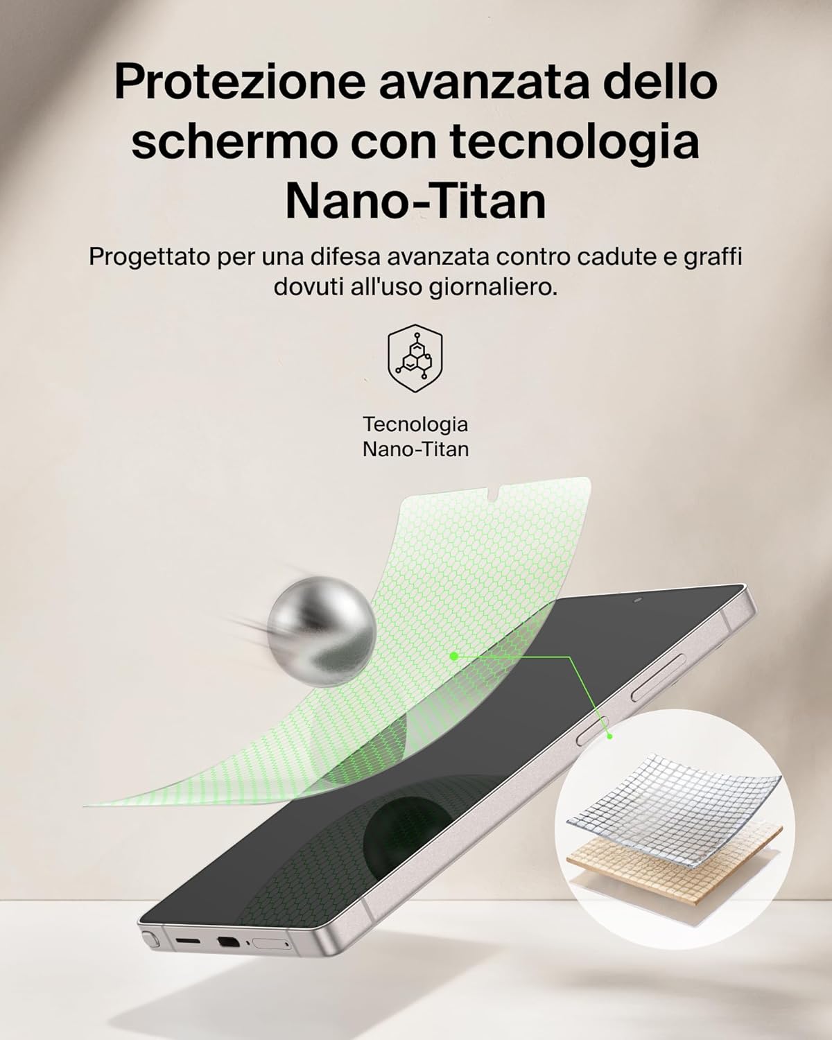 Thumbnail 5 de Belkin ScreenForce Titan EcoGuard: Pellicola protettiva a luce rossa per Samsung Galaxy S26 Ultra