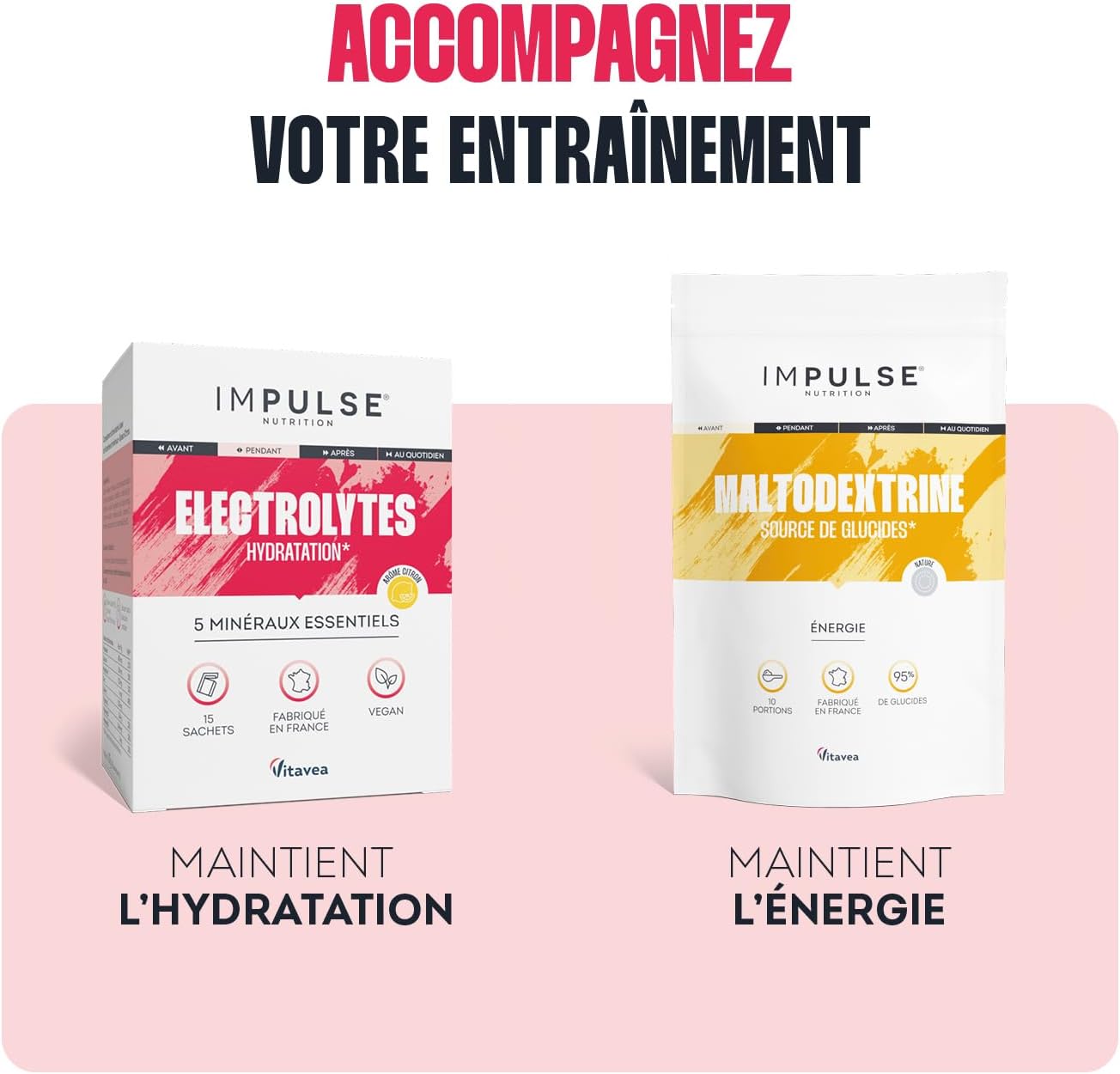 Thumbnail 6 de Impulse Nutrition Électrolytes Poudre Citron – Hydratation, Énergie et Endurance (15 sachets)