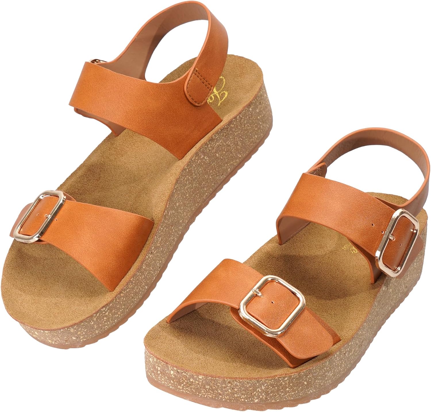 Thumbnail 6 de JOMIX Sandales Femme Compensées avec Double Boucle et Semelle en Liège — Confort et Élégance d'Été