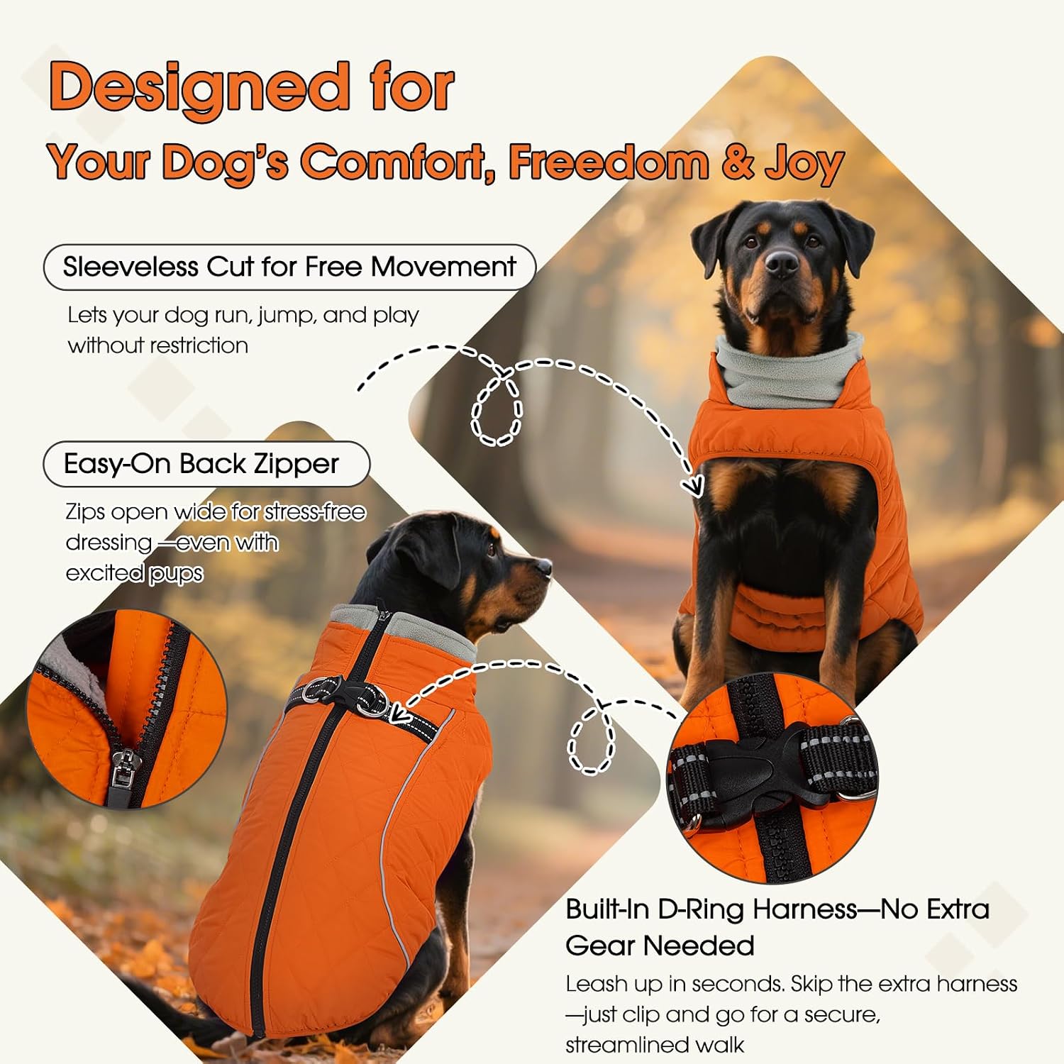 Detalle 2 de QBLEEV dog coat, size M