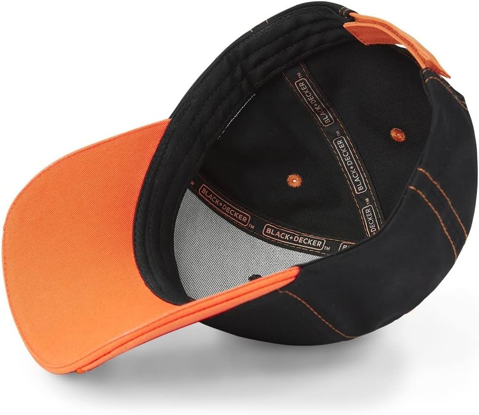 Detalle de Berretto da lavoro Black+Decker 100% cotone: regolabile, traspirante e versatile