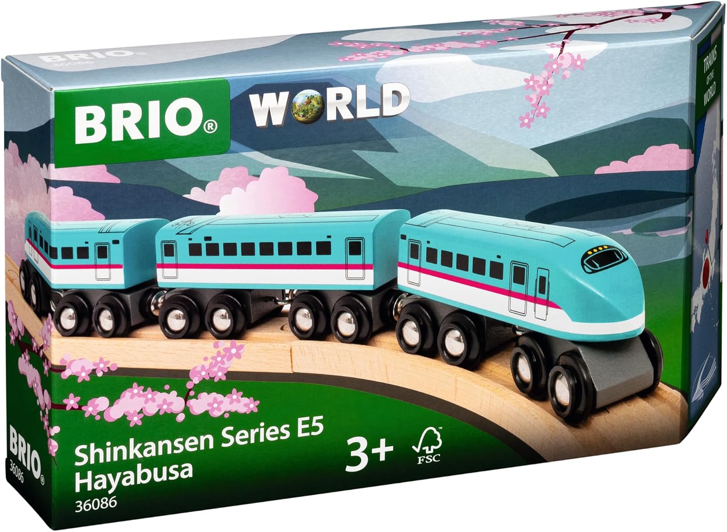 Detalle de BRIO World 36086 E5 Hayabusa – pociąg Shinkansen z dwoma członami silnikowymi