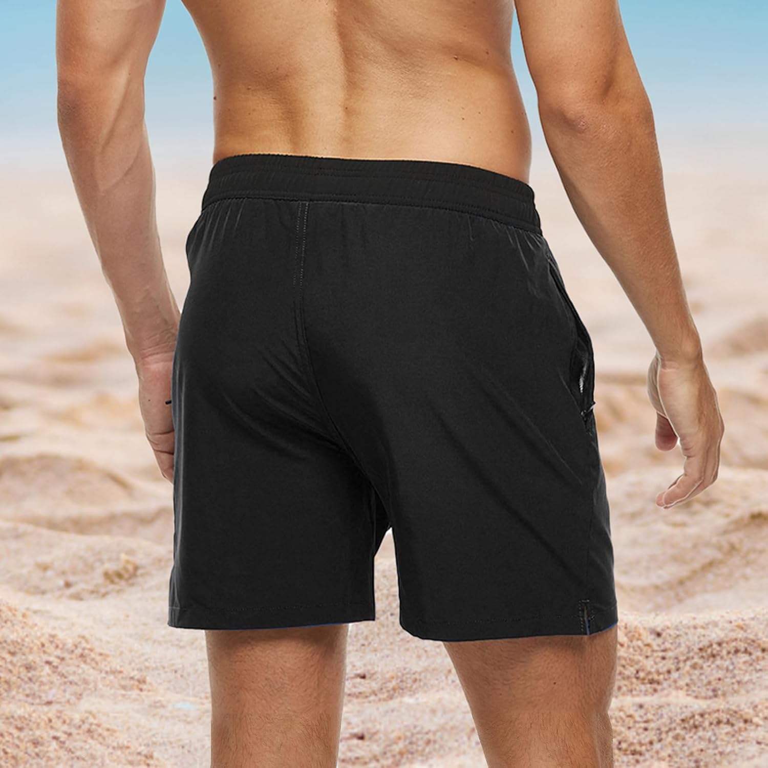 Thumbnail 2 de Arcweg Costume da Bagno da Uomo 2 in 1 con Boxer Slip Foderato e Tasche con Cerniera