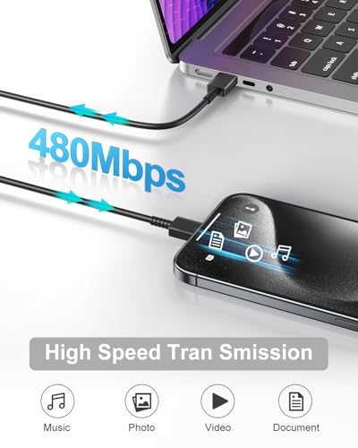 Detalle de MAILESI Type C Charger Fast Charging 25W Kit — 2x USB-C Chargers + 2 Long Cables (10ft & 6ft)
