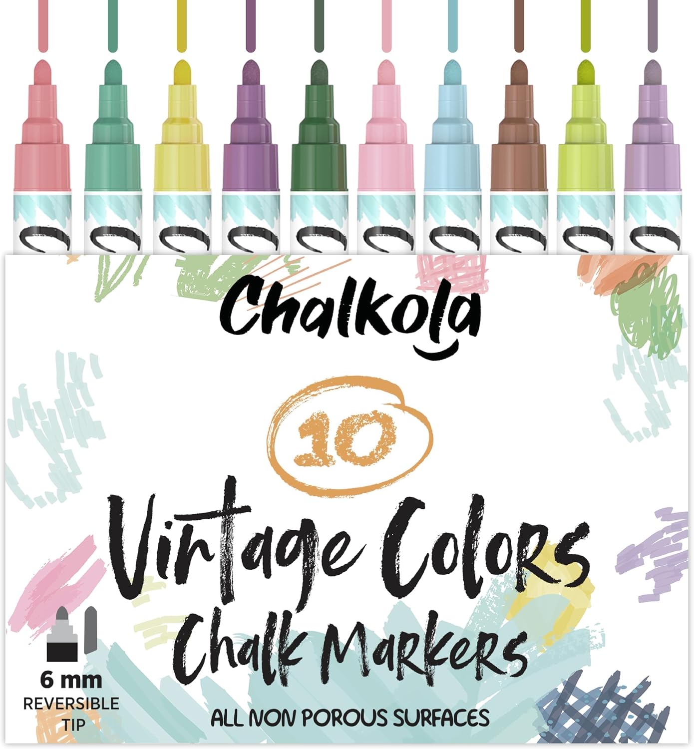 Chalkola Liquid Chalk Pens 10 Colours 🖍