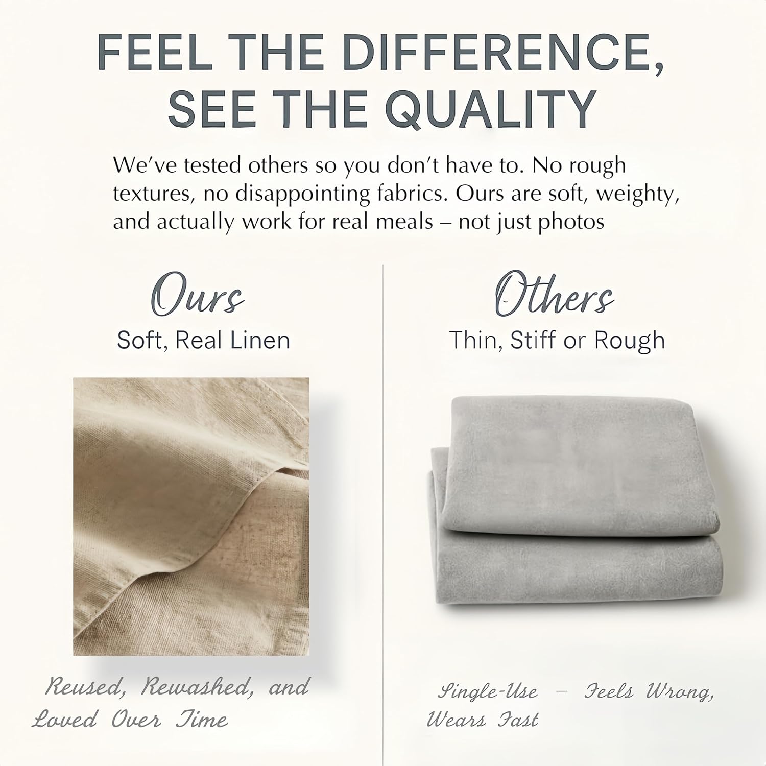 Thumbnail 4 de NCEDN Linen Napkins 45cm Set of 6