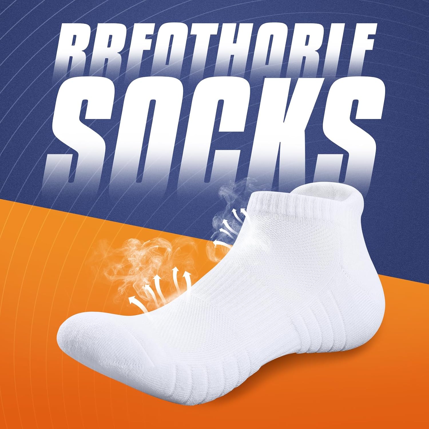 Detalle de Benirap Mens Tranier Socks Cushioned Running Socks (6 Pairs) – breathable anti-blister ankle trainers socks