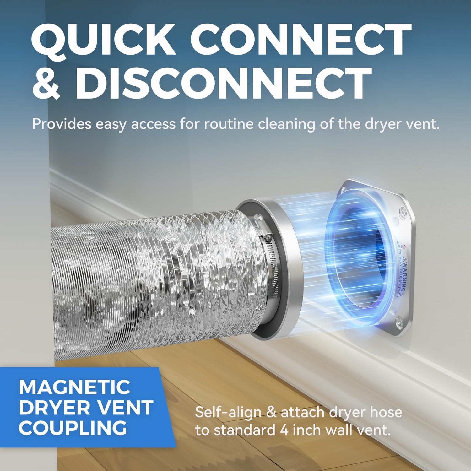 Thumbnail 1 de JEEVONY Magnetic DV180 Dryer Vent Connector