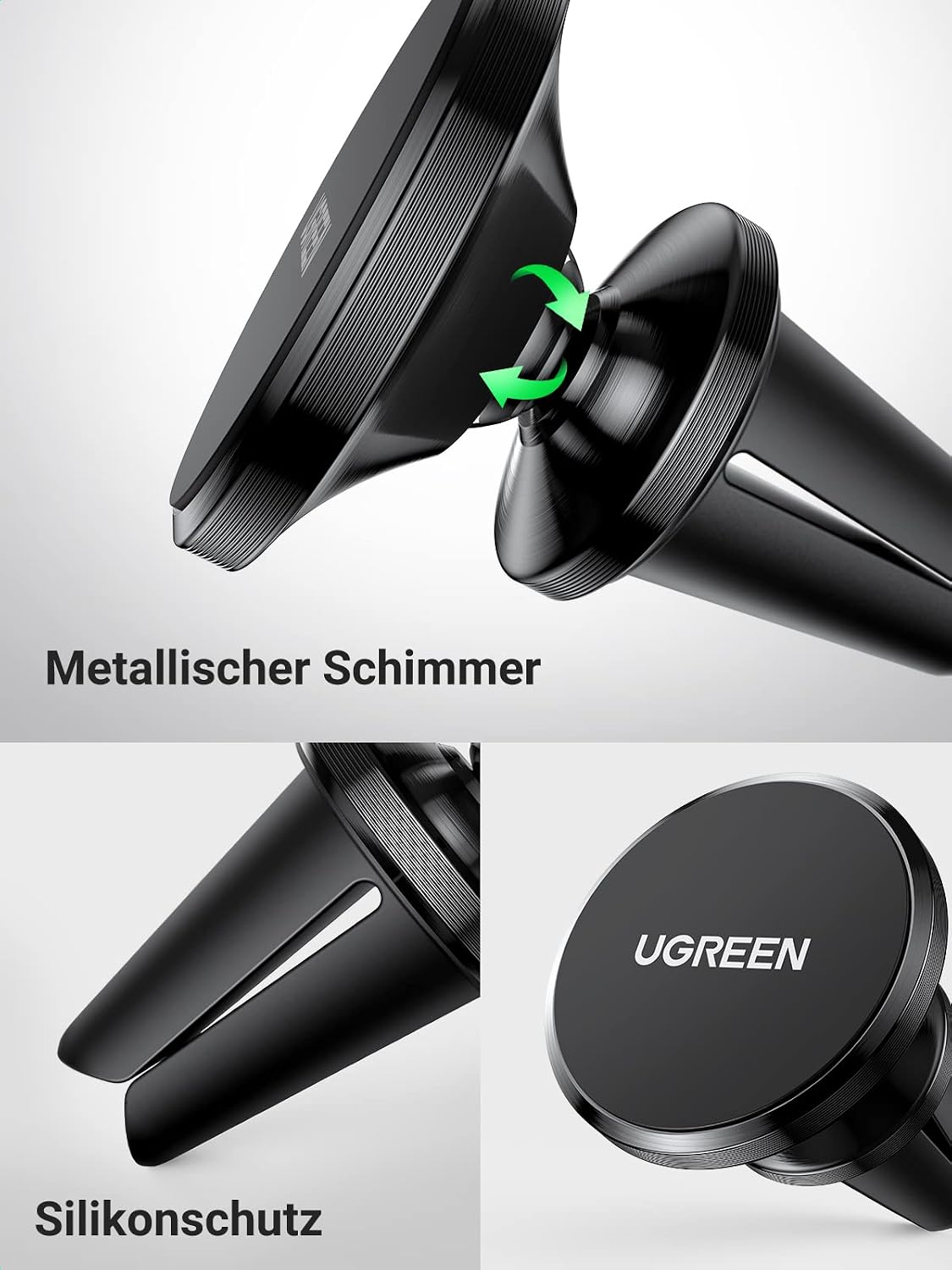Thumbnail 3 de UGREEN Handyhalterung Auto Magnet Lüftung 360° – Magnetische KFZ-Halterung mit 28 mm Clip, kompatibel mit iPhone, Galaxy und mehr