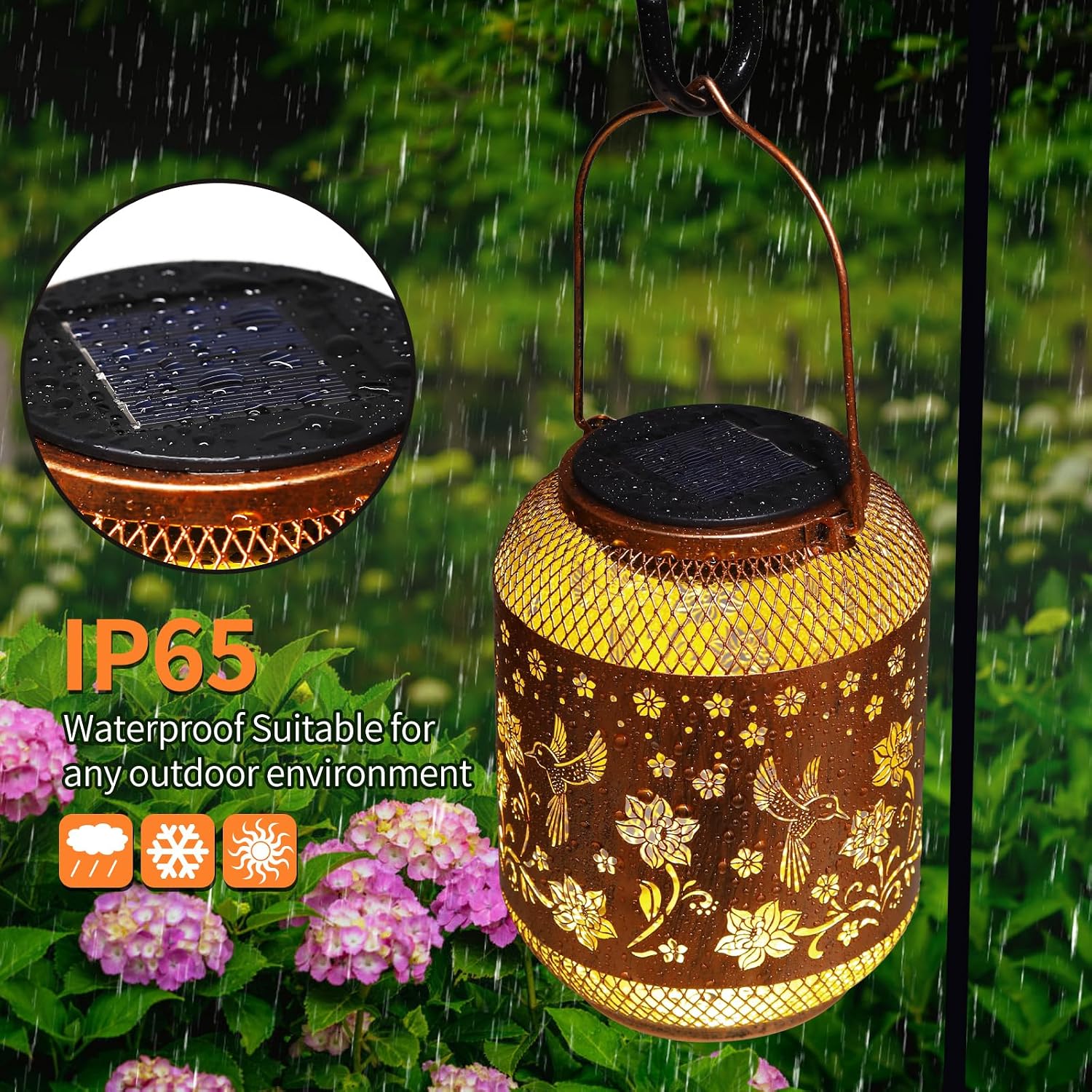 Thumbnail 5 de Hummingbirds Solar Lanterns 2-Pack โ Outdoor Hanging Lights ๐ฎ