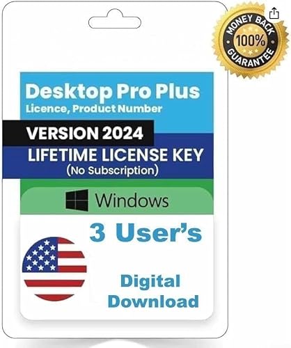 Quick-Books Desktop Pro "Plus" 2024 for 3 Users — Lifetime PC License (No DVD)