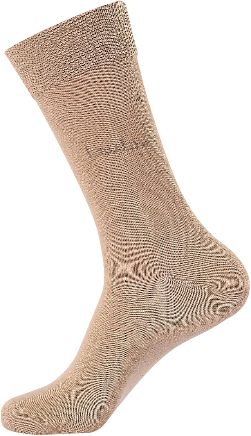 Detalle de Laulax 4 Pairs Finest Combed Cotton Seamless Toe Dress Socks Gift Set