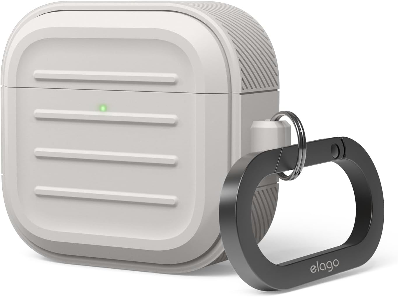 Detalle de elago Coque Armor pour étui AirPods 4 (et AirPods 4e) avec mousqueton et compatible charge sans fil