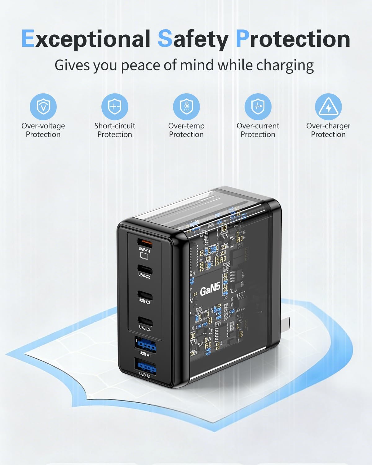 Thumbnail 6 de 200W 6-Port USB-C Charger Pack with 4 Cables