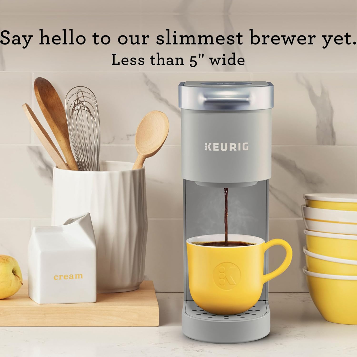 Detalle de Keurig K-Mini single-serve K-Cup coffee maker (6–12 oz) with cord storage
