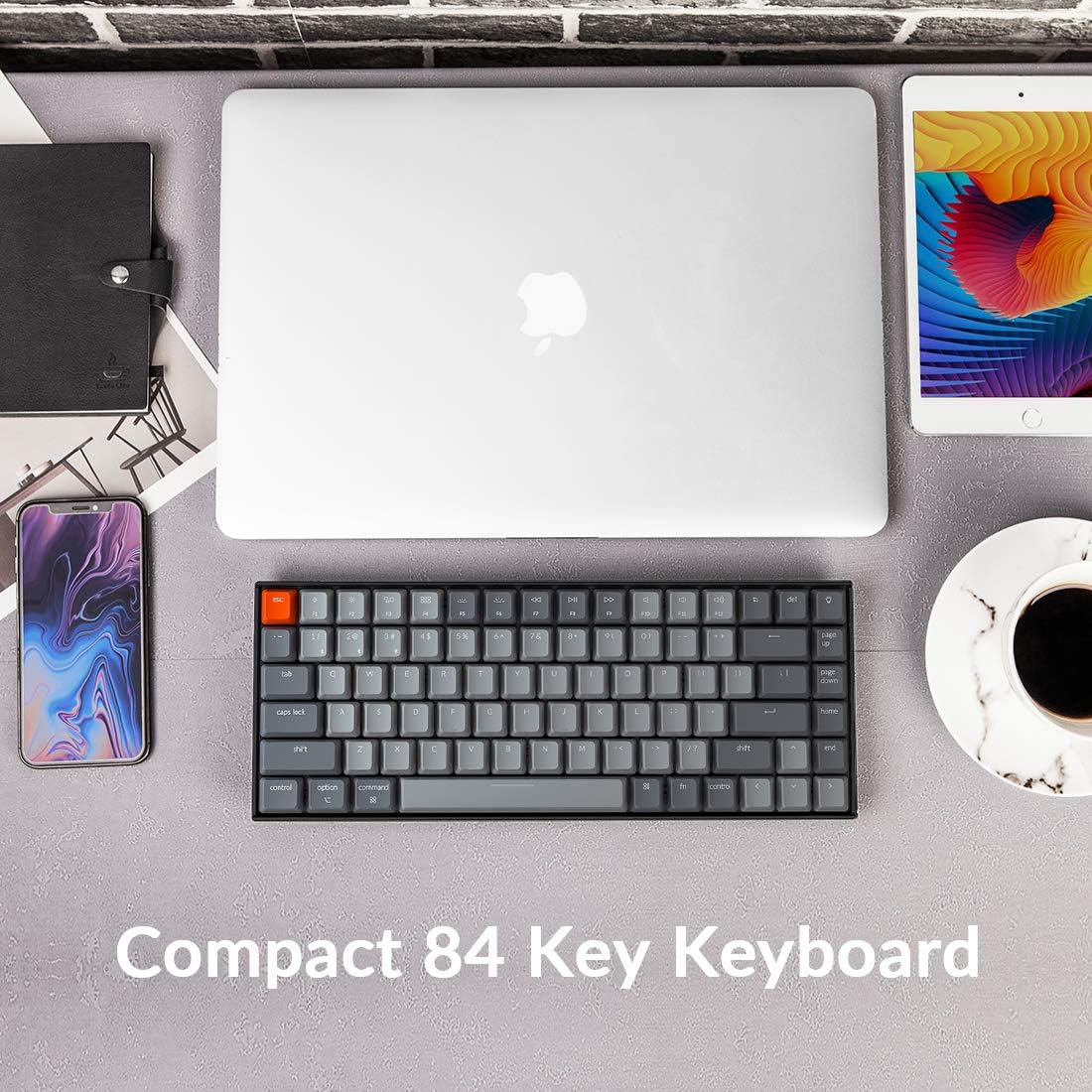 Detalle de Keychron 75% mechanical keyboard, 84-key layout