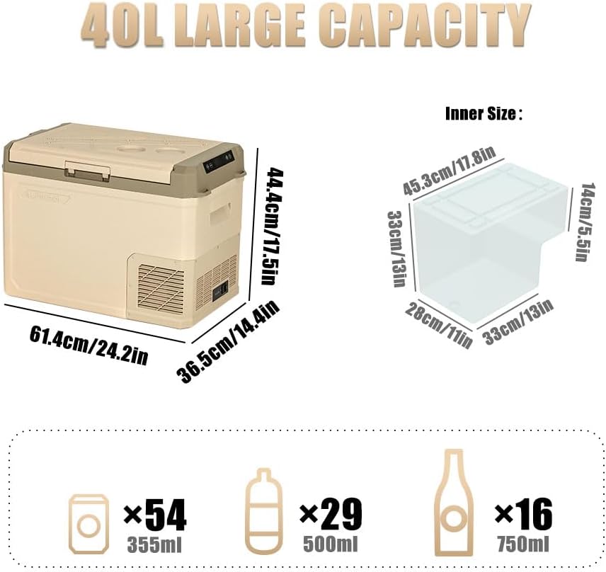 Thumbnail 5 de Alpicool GE40 40L portable car fridge freezer