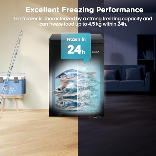 Detalle de COMFEE' 99L Chest Freezer RCC102BL2UK(E) – Convertible fridge or freezer in one
