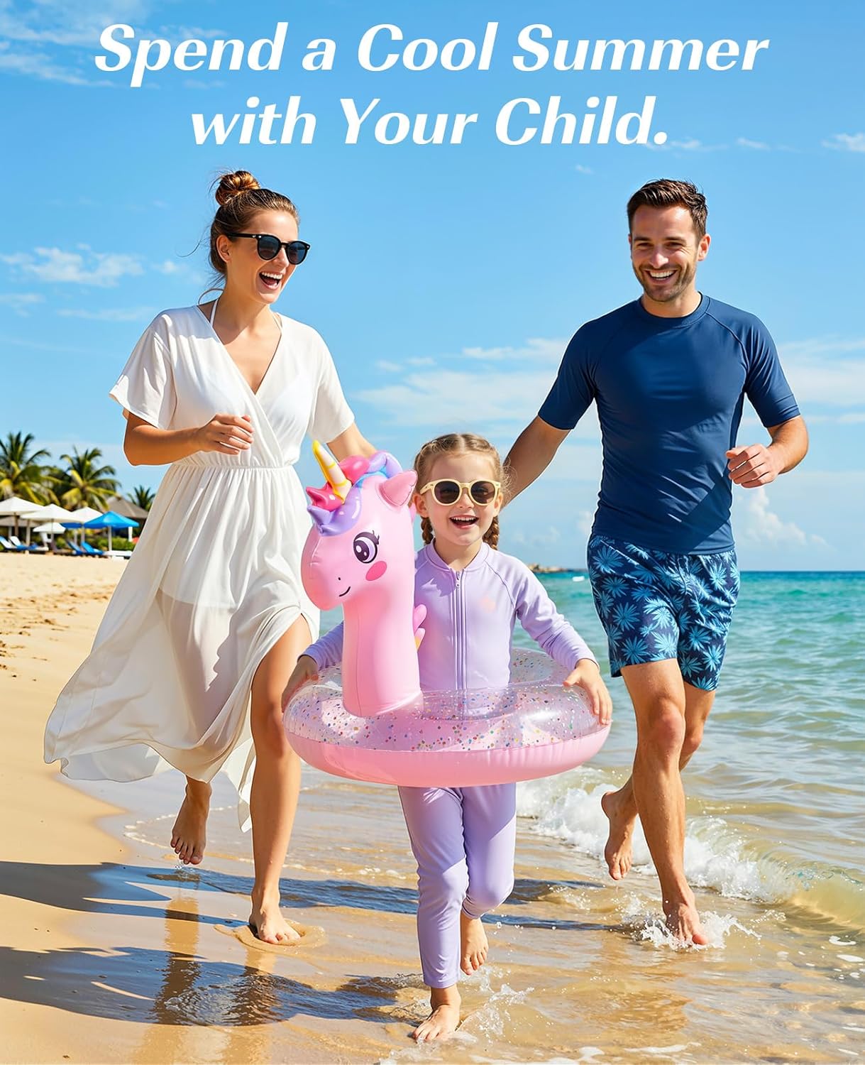 Thumbnail 5 de HeySplash Unicorn Pool Floats Kids: Fun, Safe, and Easy to Inflate for Summer Water Play