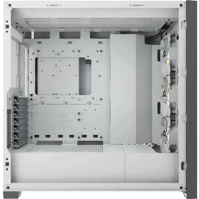 Detalle de Corsair iCUE 5000X RGB Gabinete con Cristal Templado Blanca ⚡