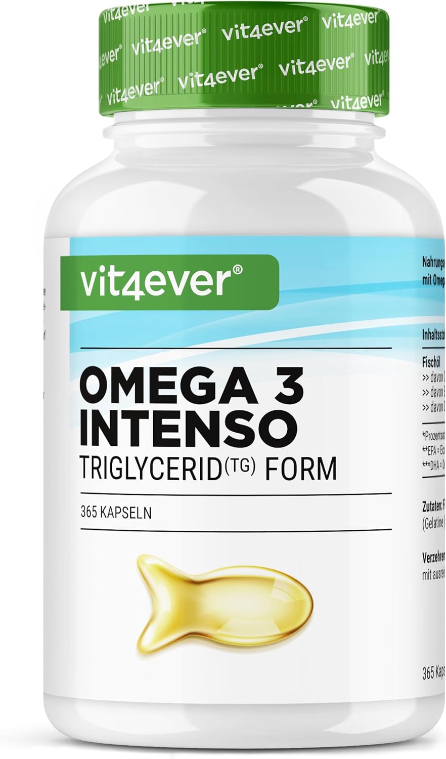 Detalle de Omega 3 Premium en triglycérides – 365 gélules (1000 mg d’huile de poisson, EPA & DHA)
