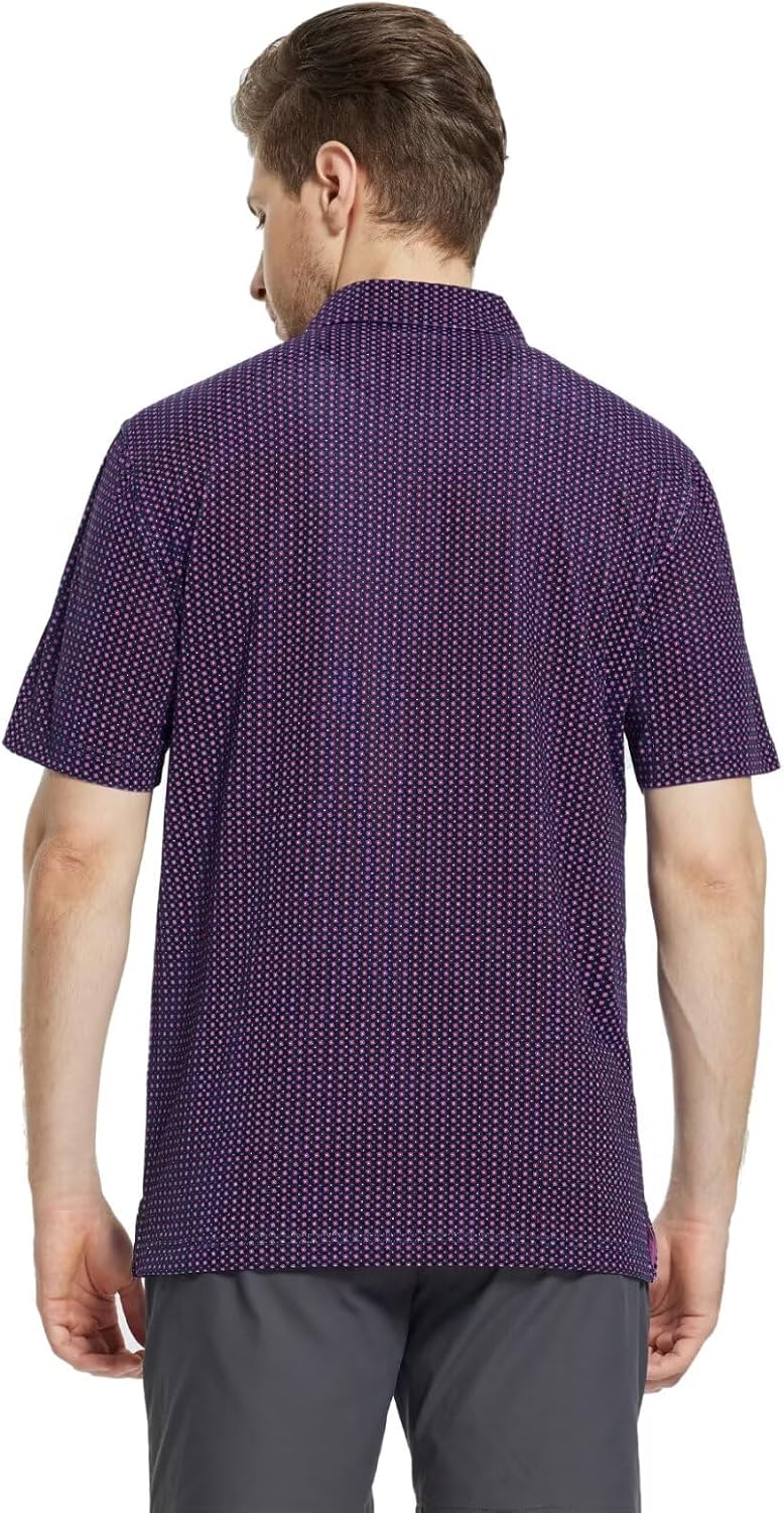 Thumbnail 3 de M MAELREG Men’s Short Sleeve Dry-Fit Golf Polo Shirt with Moisture Wicking Print Patterns
