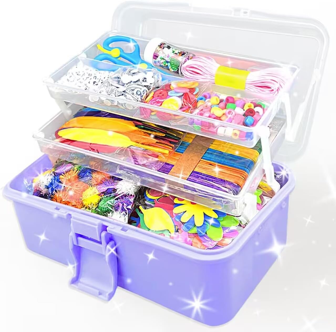 Detalle de VLUINANI DIY Bastelset 3000 Teile Lila