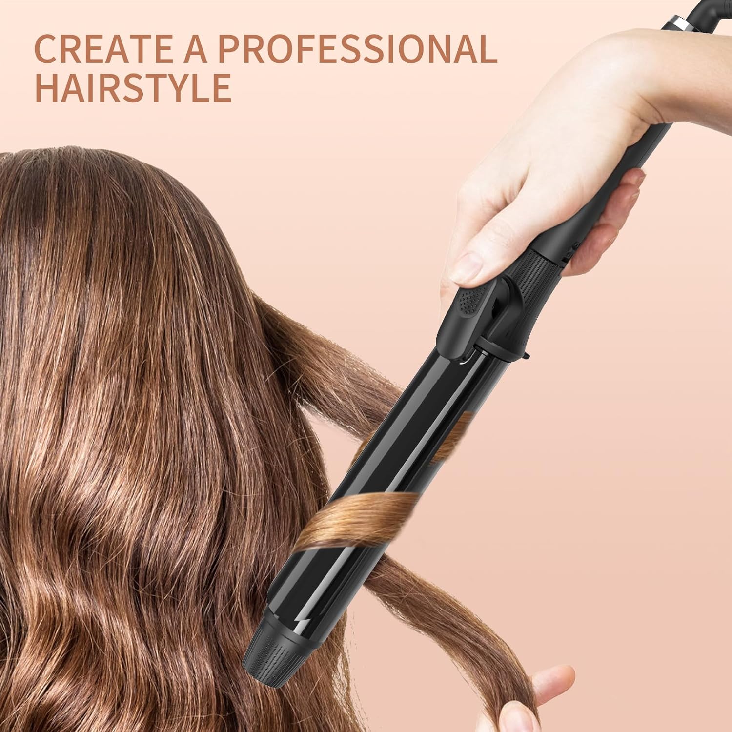 Detalle de K&K Hair Curling Wand 32mm Ceramic Titanium Barrel