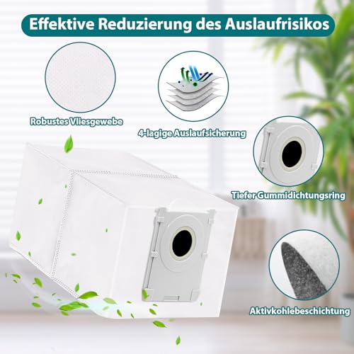 Detalle 2 de 12 Stück Staubbeutel von Koyieioo – kompatibel mit Ecovacs Deebot T50/T50 PRO Gen2/Gen3