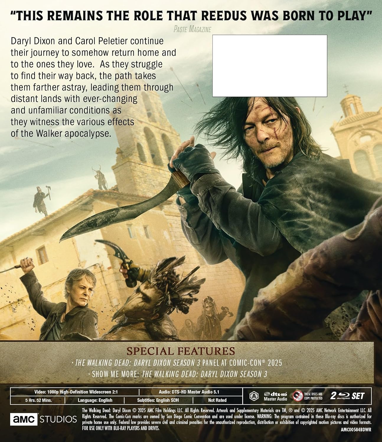 Detalle 2 de The Walking Dead: Daryl Dixon - Season 3 Blu-ray, 7 Episodes on 2 Discs