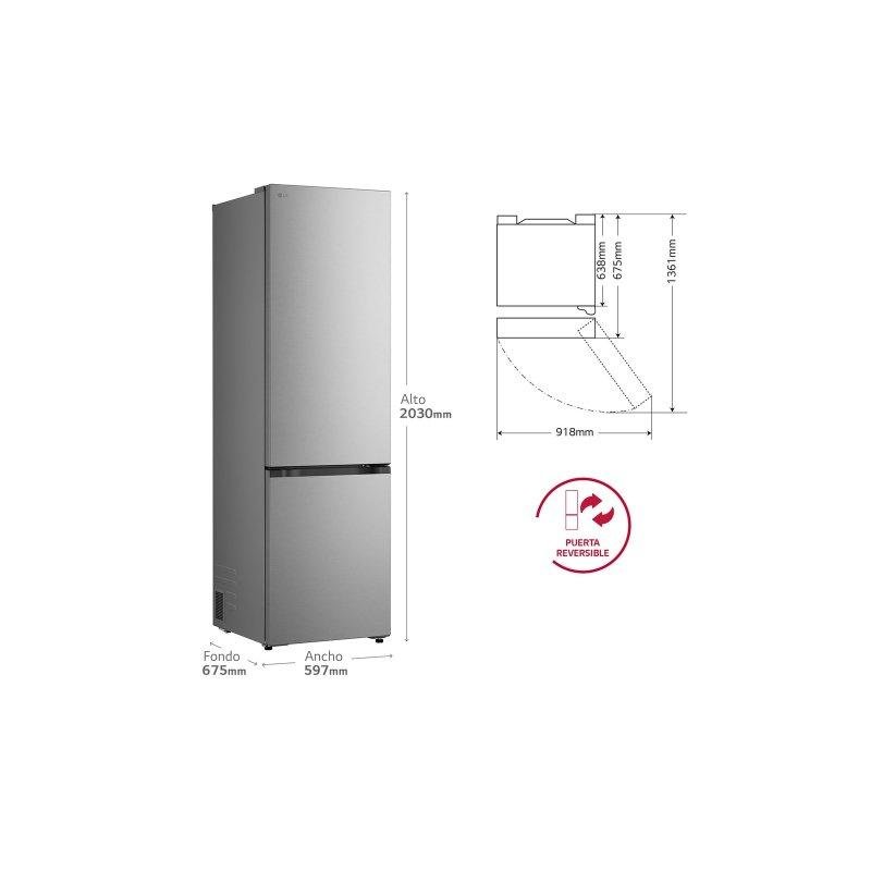 Thumbnail 3 de LG GBBS322CPY frigorífico combi Total No Frost 203 cm, WiFi y Smart Inverter
