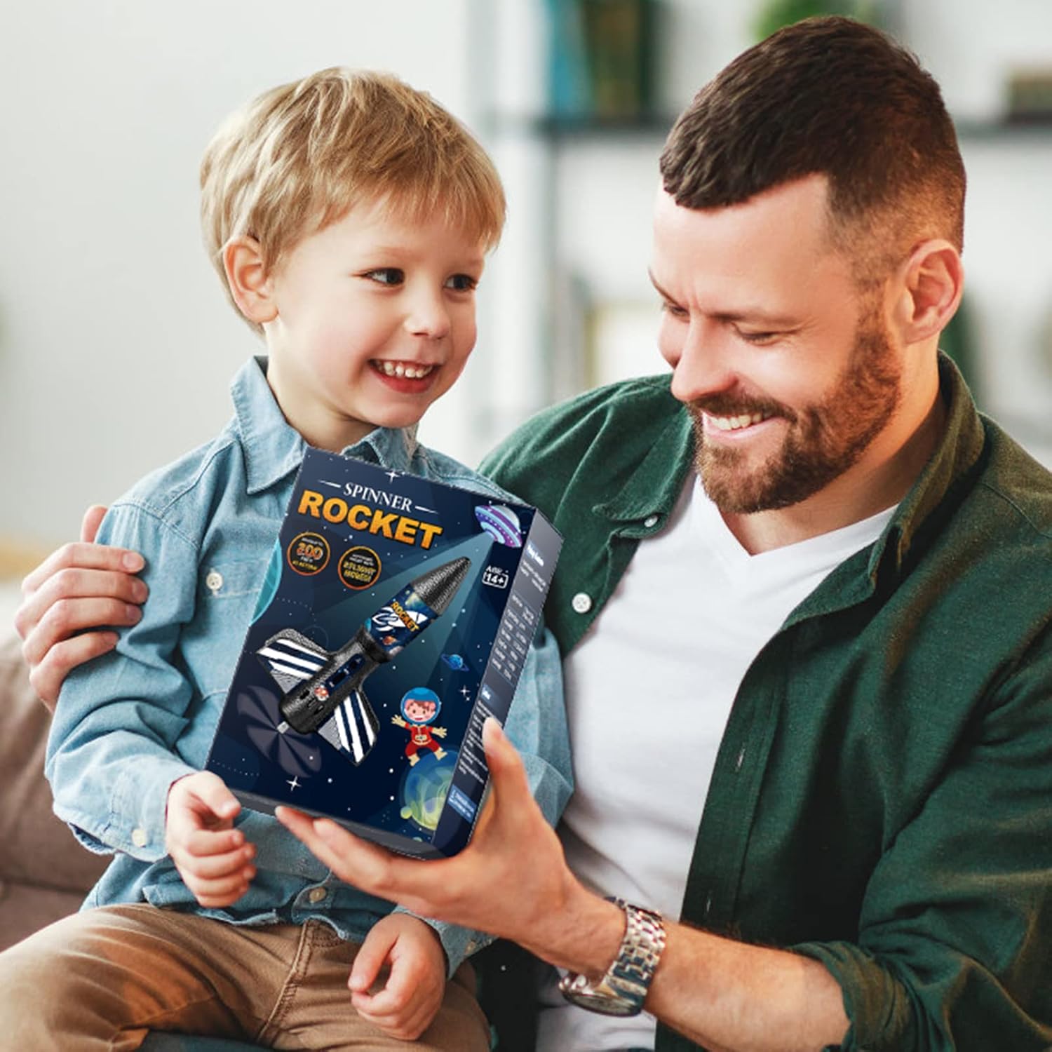 Thumbnail 6 de Mafbeanl Kids Rocket Launcher (Self-Launching Motorized Air Rocket Toy) with LED Night Launch & Parachute Landing