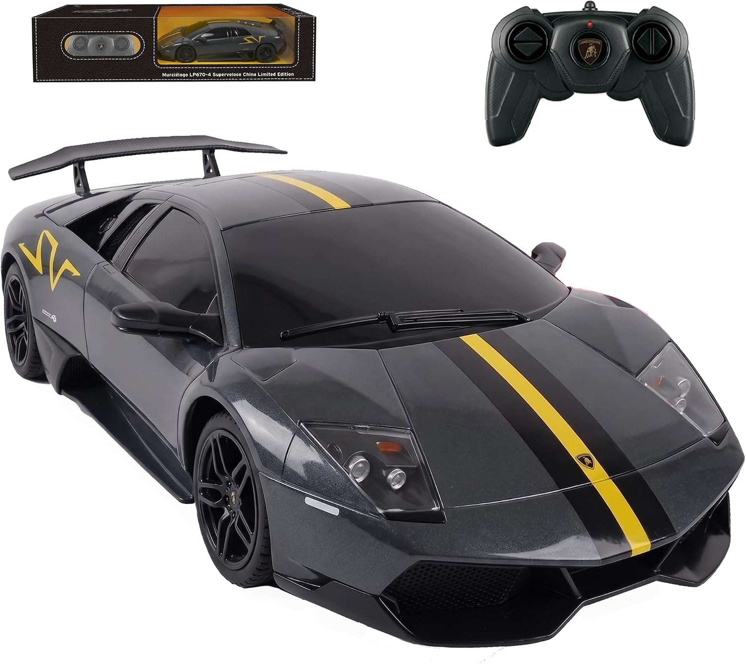 Detalle de BEZGAR 39001 Lamborghini Murcielago LP670-4 Superveloce RC Car, 1:24