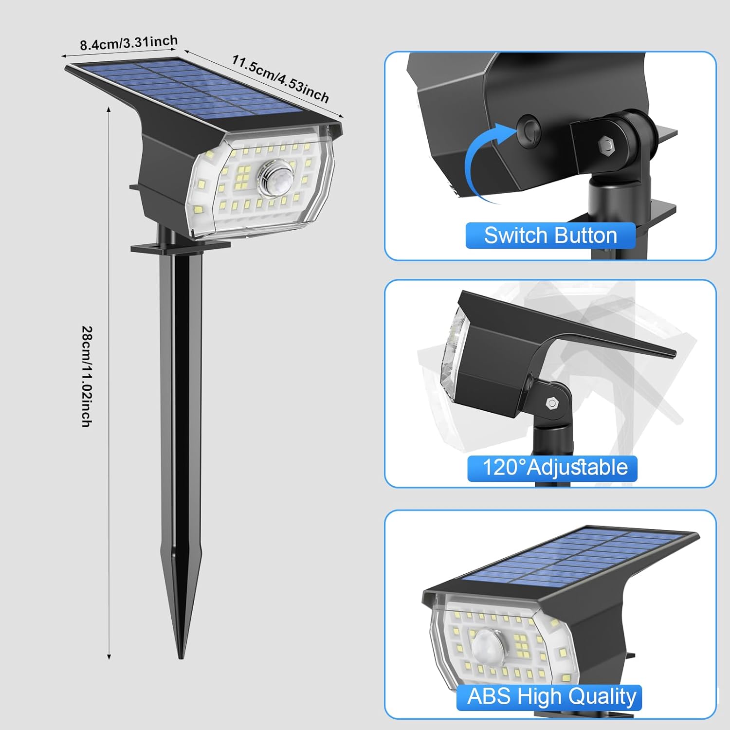 Thumbnail 1 de Solar Motion Sensor Lights – 43LED, 650LM